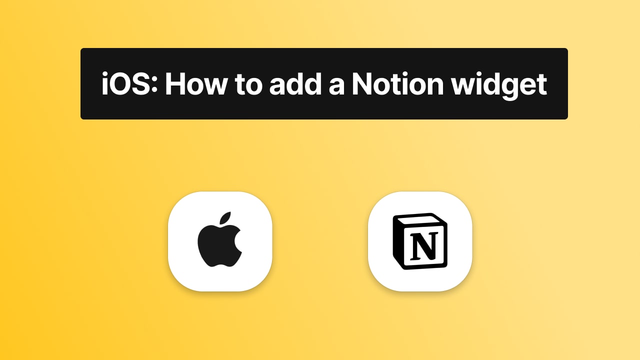 iOS How to add Notion widgets Simple.ink